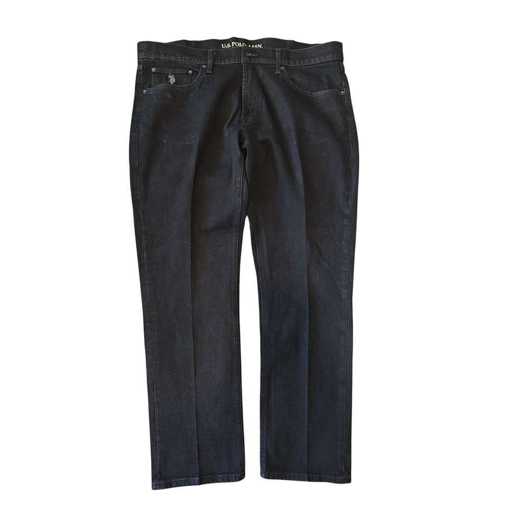 U.S. Polo Assn. Men's Black Jeans Activate Stretch 40 X‎ 30 Straight Leg Casual